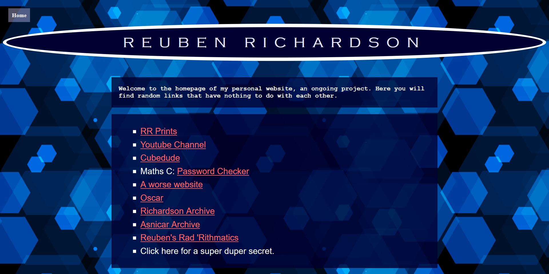 Reuben's stupid website